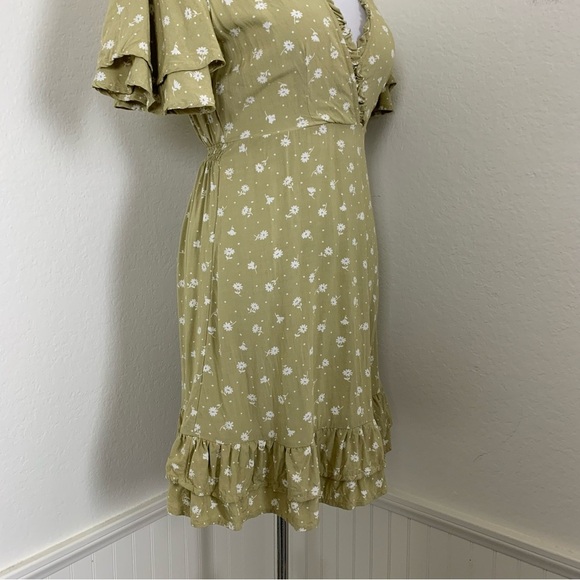 Billabong X The Salty Blonde In Bloom Dress Floral Calico Ruffle Beachy Boho - Picture 13 of 16